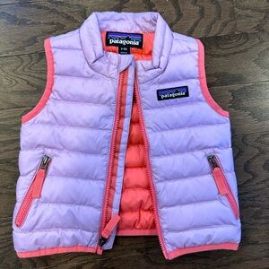 Patagonia Vest Size 3-6 months girls Like New!